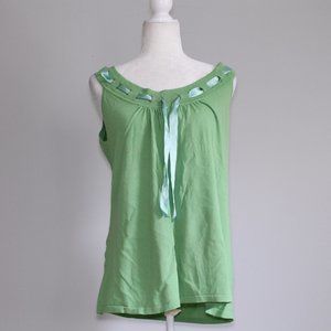 Joseph A Green Bateau Boat Neck Ribbon Tank Sz L